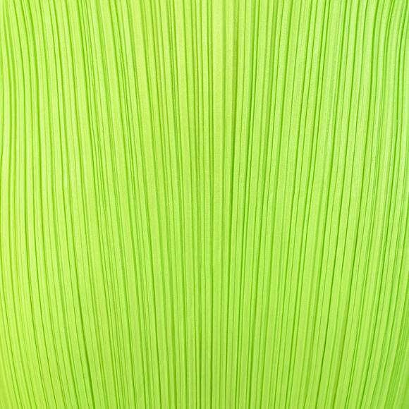 ISSEY MIYAKE PLEATS PLEASE Size L Neon Green Polyester Pleated Shift Dress - Picture 2 of 6